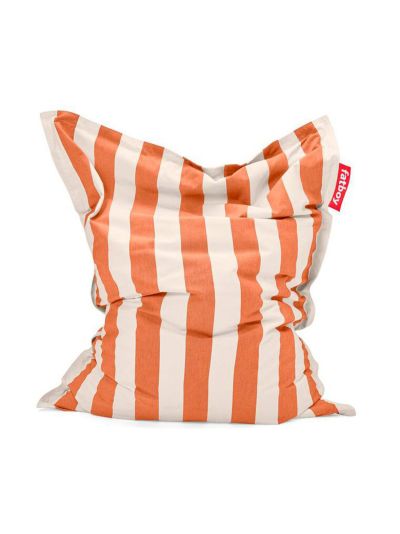 Fatboy Original outdoor -säkkituoli stripe orange creme