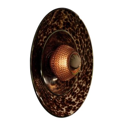 DESIGN BY US - Disco Rama -seinävalaisin, ruskea, lasi, E27