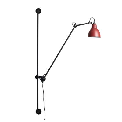 Lampe Gras - 214 Round-seinävalaisin, musta/punainen –