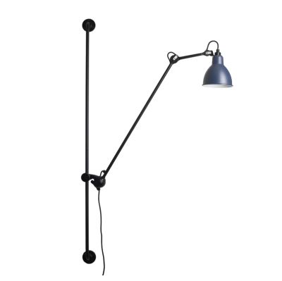 Lampe Gras - 214 Round-seinävalaisin, musta/sininen –