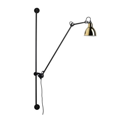 Lampe Gras - 214 Round-seinävalaisin, musta/messinki –