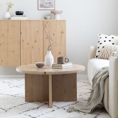 Veke Havu pyöreä sohvapöytä Ø80 cm hiekka, asiakaspalautus