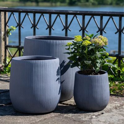 House Nordic Denton kukkaruukkusetti 3 kpl harmaa