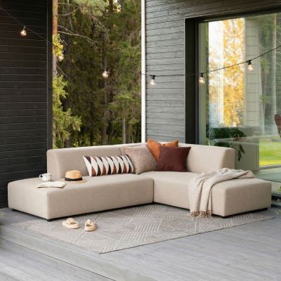 Veke Newland avokulmasohva oikea vaalea beige