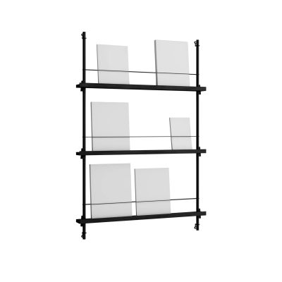MOEBE Magazine Shelving lehtiteline Black, 85x115x7 cm, MS.115.1