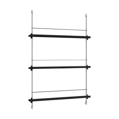 MOEBE Magazine Shelving lehtiteline Black-ruostumaton teräs, 85x115x7 cm, MS.115.1