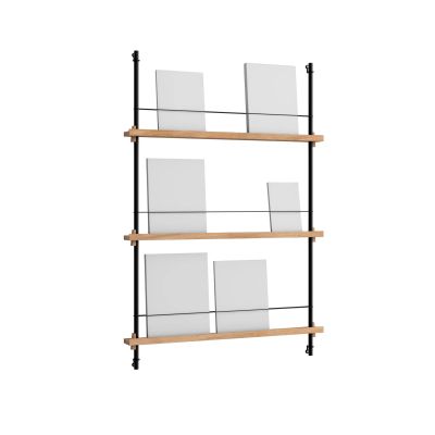 MOEBE Magazine Shelving lehtiteline Tammi-black, 85x115x7 cm, MS.115.1