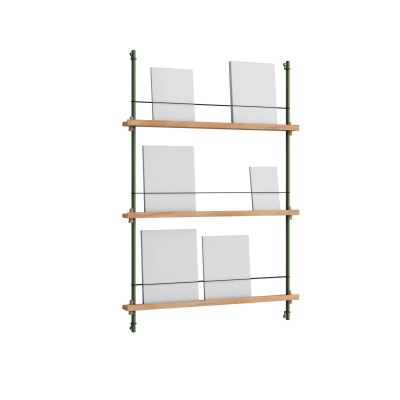 MOEBE Magazine Shelving lehtiteline Tammi-pine green, 85×115×7 cm, MS.115.1