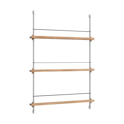 MOEBE Magazine Shelving lehtiteline Tammi ruostumaton teräs, 85×115×7 cm, MS.115.1