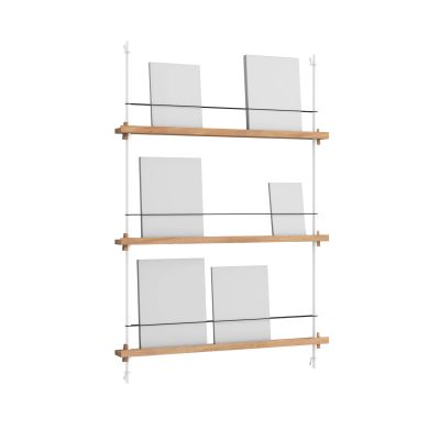 MOEBE Magazine Shelving lehtiteline Tammi-white, 85×115×7 cm, MS.115.1