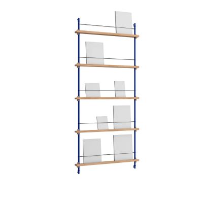 MOEBE Magazine Shelving lehtiteline Tammi-deep blue, 85×180×7 cm, MS.180.1