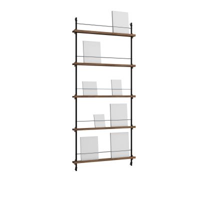 MOEBE Magazine Shelving lehtiteline Savutammi-black, 85×180×7 cm, MS.180.1