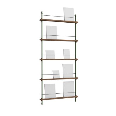 MOEBE Magazine Shelving lehtiteline Savutammi-pine green, 85×180×7 cm, MS.180.1