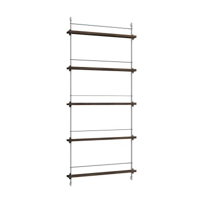 MOEBE Magazine Shelving lehtiteline Savutammi-ruostumaton teräs, 85×180×7 cm, MS.180.1