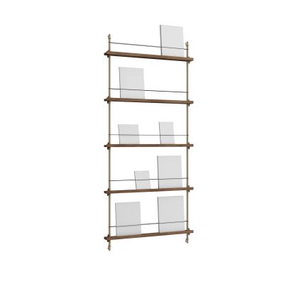 MOEBE Magazine Shelving lehtiteline Savustettu tammi-warm grey, 85×180×7 cm, MS.180.1