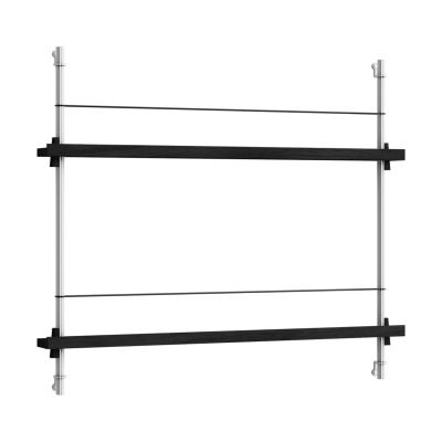 MOEBE Magazine Shelving lehtiteline Musta-ruostumaton teräs, 85x65x7 cm, MS.65.1