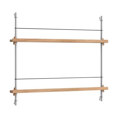 MOEBE Magazine Shelving lehtiteline Tammi-ruostumaton teräs, 85×65×7 cm, MS.65.1