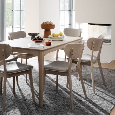 Rowico Home Markham ruokapöytä 140x90 cm valkoöljytty tammi