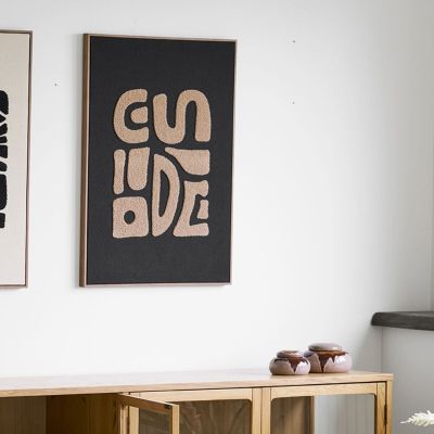 House Nordic Tine tuftattu taulu 50x70 cm beige/musta