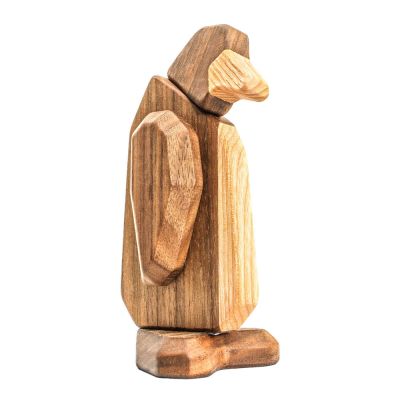 FableWood - Puufiguuri Pingviini 13 cm Pähkinä/Saarni