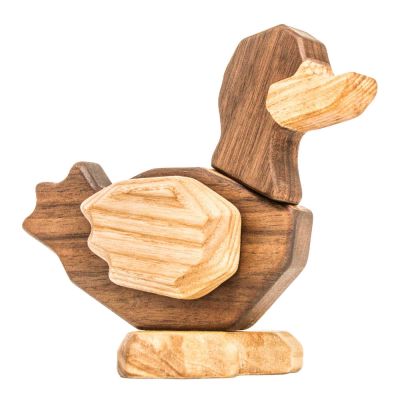 FableWood - Puufiguuri Ankka 11 cm Pähkinä/Saarni