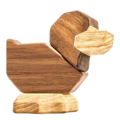 FableWood - Puufiguuri Ankanpoikanen 8 cm Pähkinä/Saarni