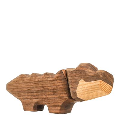 FableWood - Puufiguuri Krokodiili 6 cm Pähkinä/Saarni