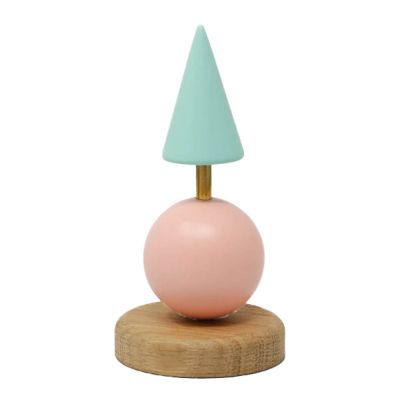 FableWood - Puufiguuri Joulukuusi Astrid 12 cm Turkoosi/Roosa