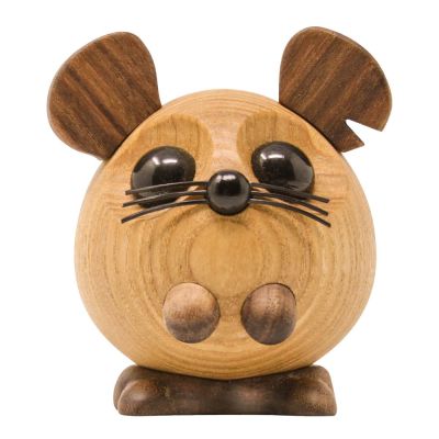 FableWood - Puufiguuri Hiiri Ingolf 9 cm Saarni/Pähkinä