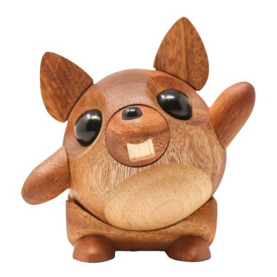 FableWood - Puufiguuri Orava Egon 10 cm Mahonki/Kumipuu