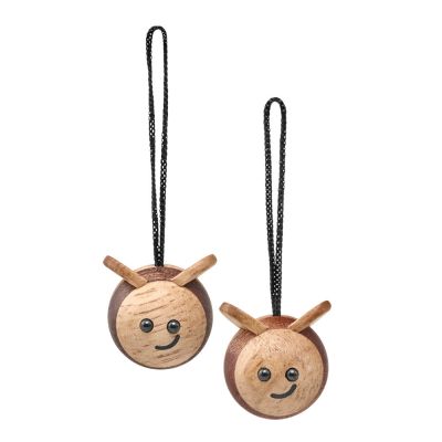 FableWood - Puufiguuri Mehiläinen 3 cm 2 kpl Kumipuu/Sapele