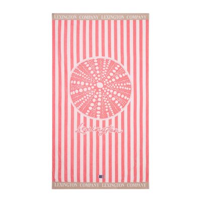 Lexington - Rantapyyhe 180x100 cm Vaaleanpunainen/Valkoinen/Beige