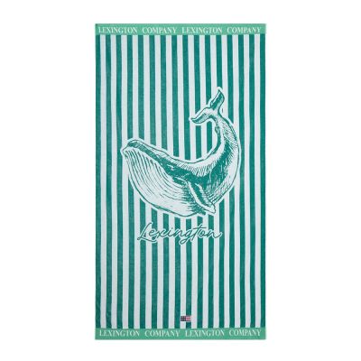 Lexington - Rantapyyhe 180x100 cm Vihreä/Valkoinen