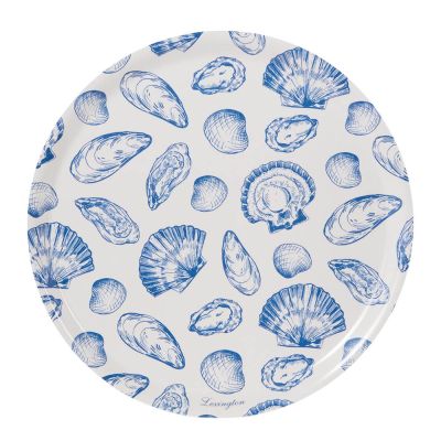 Lexington - Kaksipuolinen tarjotin 38 cm Sininen/Valkoinen