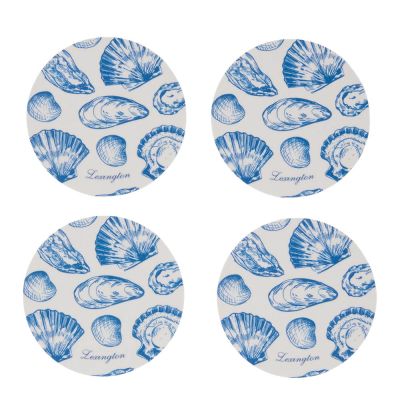 Lexington - Lasinalunen kaksipuolinen 9 cm 4 kpl Sininen/Valkoinen