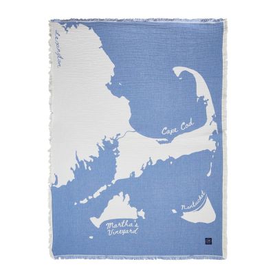 Lexington - Viltti "Cape Cod" 170x130 cm Sininen/Valkoinen