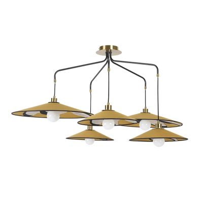 MARKET SET - Sonia Laudet riippuvalaisin, curry, 5-lamppuinen