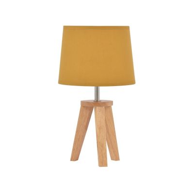 COREP - Jooga-pöytävalaisin, sinapinkeltainen/vaalea puu, korkeus 34 cm – SAS