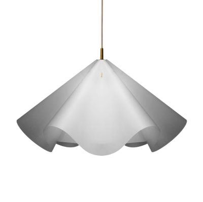 Moebe - Sinuate-riippuvalo, messinki/valkoinen, Ø75 cm, E27, paperi –