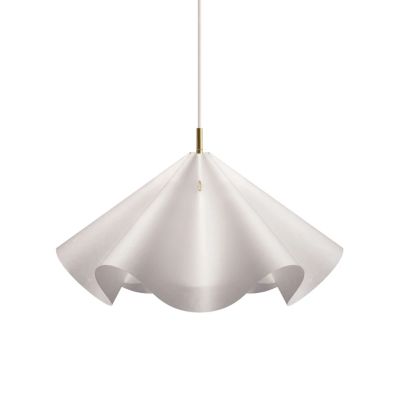 Moebe - Sinuate-riippuvalo, messinki/valkoinen, Ø60 cm, E27, paperi –