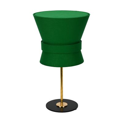 Örsjö Belysning Bow pöytälamppu Raaka messinki-emerald green, pieni 50 cm