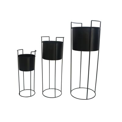 Veke Hilla kukkateline 3 kpl setti musta