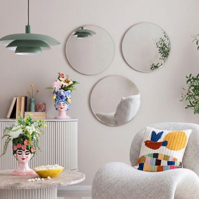 Veke Arvid pyöreä seinäpeilisetti 3 kpl 40 cm kirkas