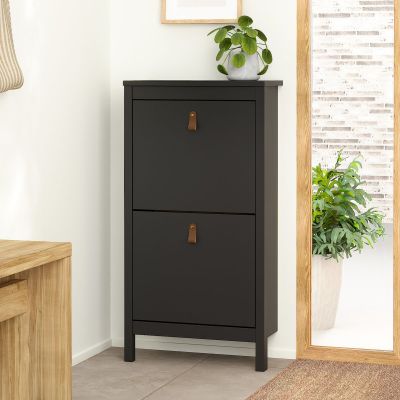 Tvilum Madrid kenkäkaappi 2-laatikolla musta