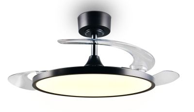 Trio Kasfjord LED tuuletin kattovalaisin mattamusta starlight