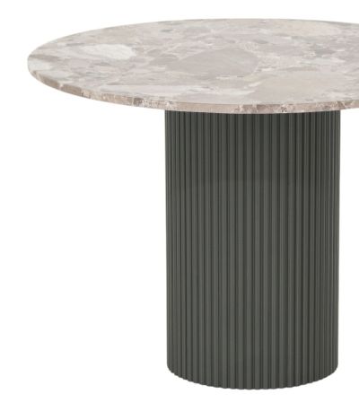 Ranua by Veke Taimi ovaali ruokapöytä 210x95 cm marmori matta latte/sammal