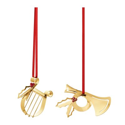 Georg Jensen - 2026 Joulukoriste 17,5 cm 2 kpl Kulta