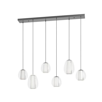 Stars of Light - Menorca-riippuvalo, nikkeli, 143 cm, 6-lamppuinen, CCT