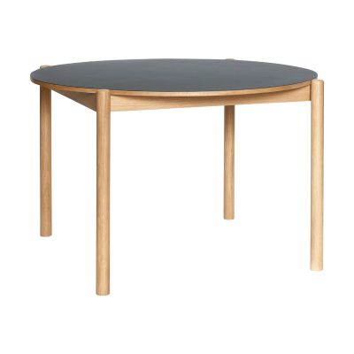 Hübsch Oblique ruokapöytä Musta, Ø126 cm