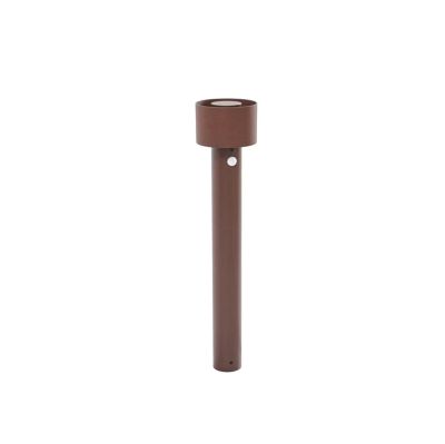 Arcchio - Milten LED-pylväsvalaisin, anturi, ruosteenvärinen, IP65, korkeus 65 cm –